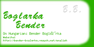 boglarka bender business card